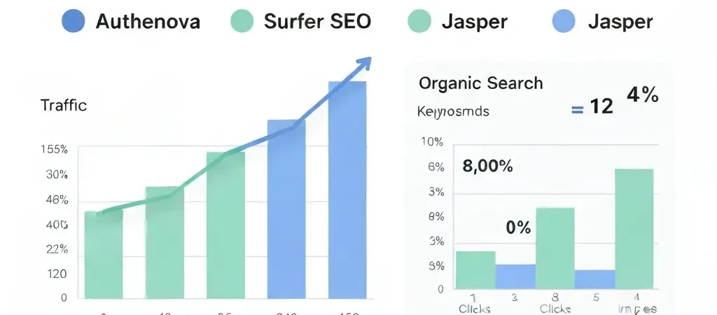 Authenova vs Surfer SEO vs Jasper: Which Generates More Organic Traffic in 2026?