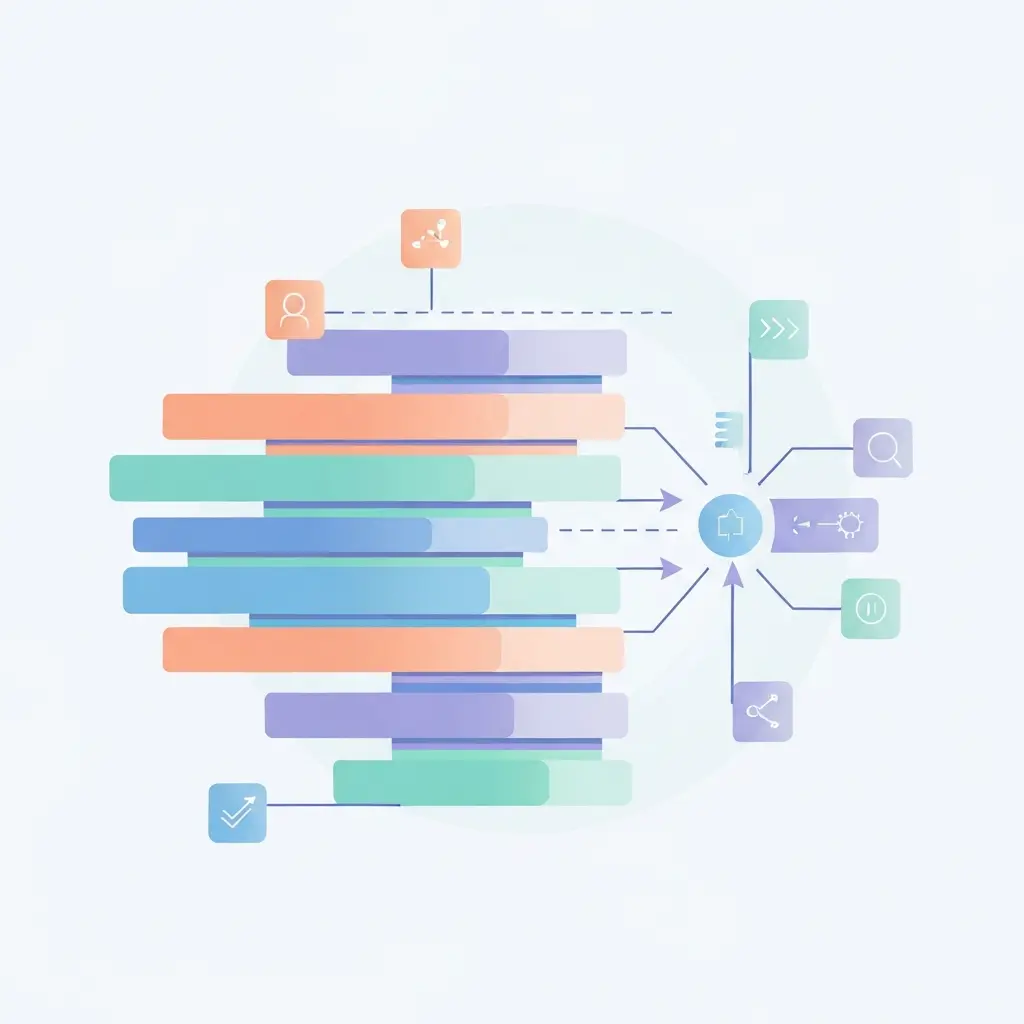 Infographic showing AI-driven content velocity and compounding SEO growth through pillar-cluster article batches and internal linking automation