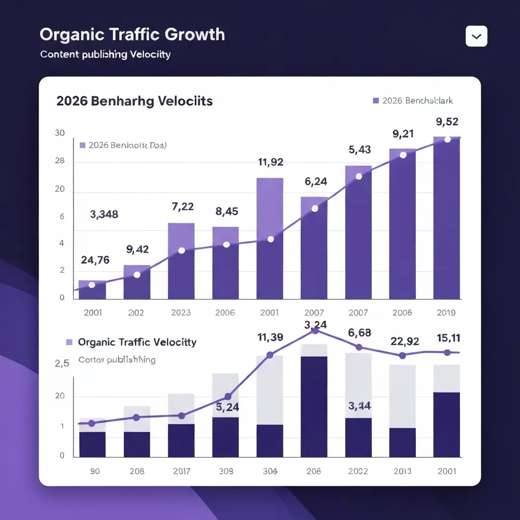 Organic Traffic Growth Benchmarks by Content Velocity: 2026 Data Study