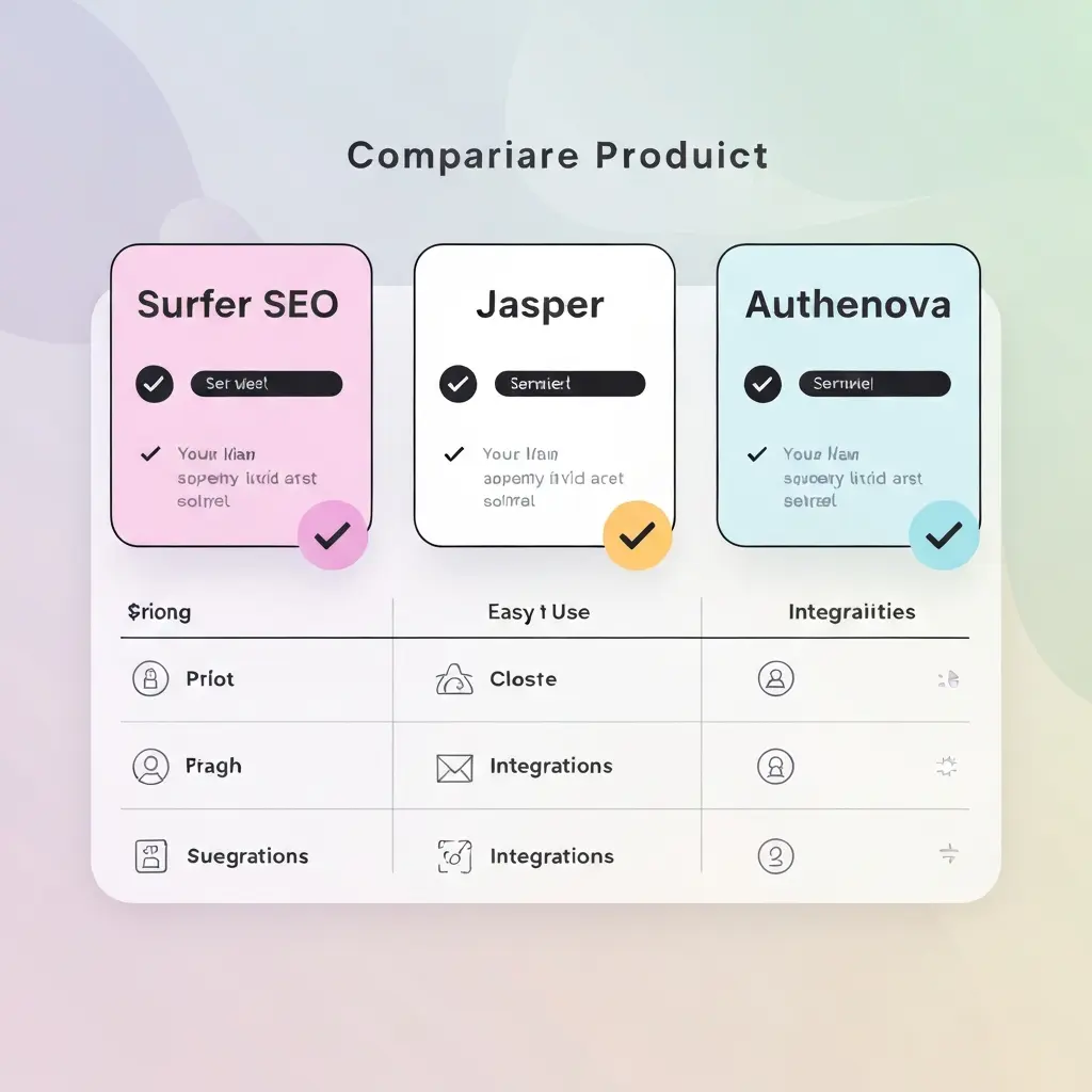 Surfer SEO vs Jasper vs Authenova 2026: Full Feature and Pricing Comparison